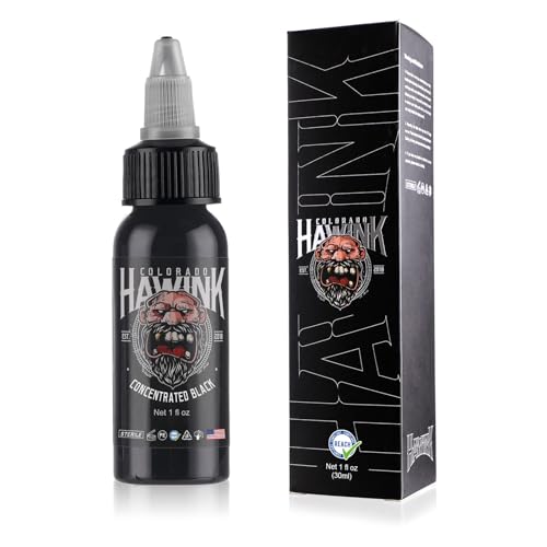 HAWINK Professionelle Tattoo Farbe Concentrated Black Tattoo Ink Schwarze 1 Flasche mit 1oz (30ml) TI203-30-002
