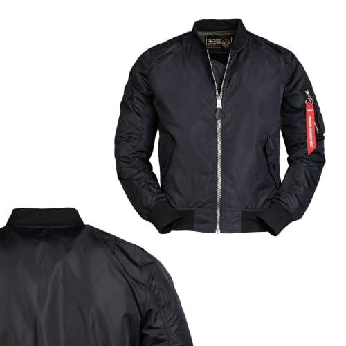 Mil-Tec US Fliegerjacke MA1® Summer • Leichte Herren Bomberjacke im US Air Force Stil • Windfeste Pilotenjacke • Als Herbstjacke, Frühlingsjacke. Übergangsjacke • In Schwarz, Größen S-3XL