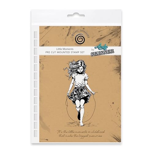Cosmic Shimmer Little Moments Gummistempel von Andy Skinner & Katy Sue, vorgestanzt, 123 x 64 mm & Zitat 17 x 87 mm, zum Stempeln in gemischten Medien, Kunstjournaling, Kartenherstellung