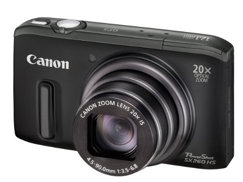 Canon PowerShot SX 240 HS Digitalkamera (12,1 MP, 20-fach opt. Zoom, 7,6cm (3 Zoll) Display, bildstabilisiert) schwarz