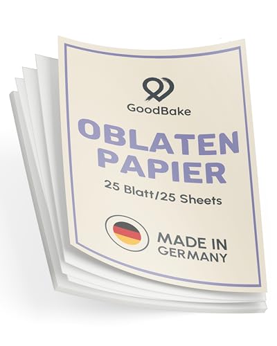 GoodBake Oblatenpapier, 25 Blatt, DIN A4, Esspapier, essbare Tortendeko