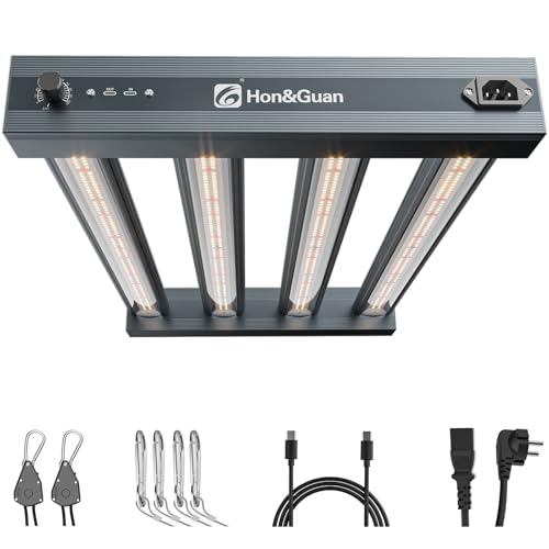 Hon&Guan LED Grow Lampe EG2400 Vollspektrum Grow Light 240W 56x36cm für 60x60cm 70x70cm 80x80cm Grow Zelt, Dimmbare Daisy Chain Pflanzenlampe Indoor-Pflanzen Growzelt Growlampe für Gemüse Blume