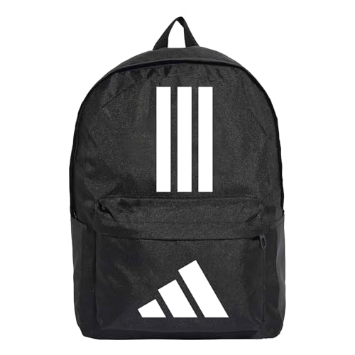 adidas Unisex CLASSIC THREE STRIPES BACKPACK BACK TO SCHOOL, Black/White, One Size