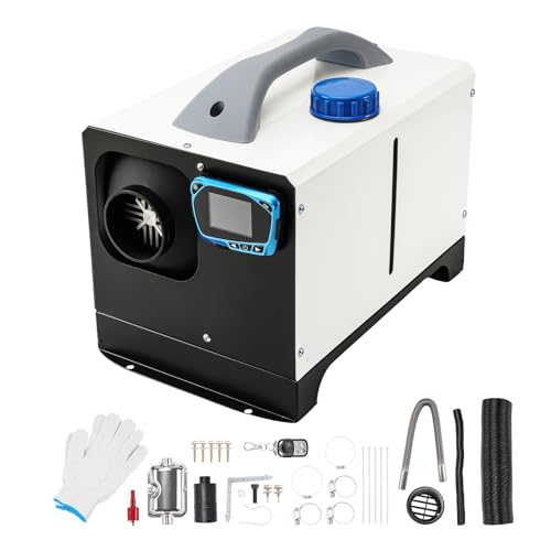 ShockFlo Standheizung Diesel, 12V 8KW Dieselheizung Diesel Lufterhitzer Einteilig, Luft Dieselheizung mit Schalldämpfer LCD Hochwertiges, Luftheizung Standheizung für Auto RV LKW Wohnmobil(Orange)