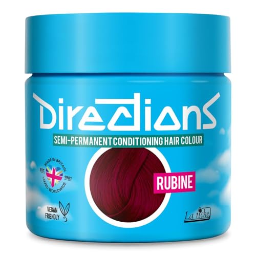 DIRECTIONS Rubine Semi-Permanent Hair Colour - 88ml Tub