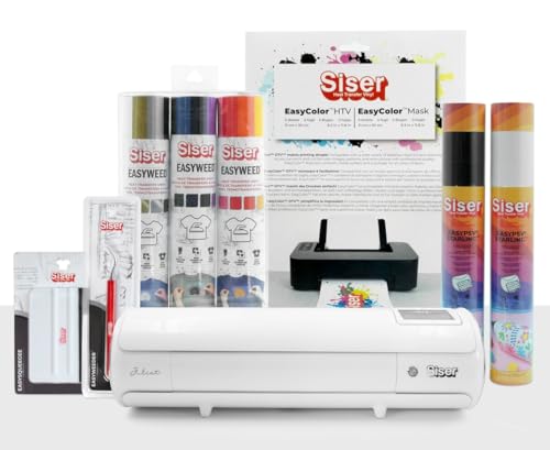 Siser Juliet® Starter Pack - Beinhaltet den Juliet High Definition Schneideplotter, sowie thermo-transferierbare Schneide- und bedruckbare Folien, Aufkleber und Zubehör