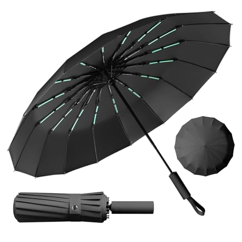LENDOO Regenschirm Sturmfest,Kompakter Faltbarer Regenschirm Automatik