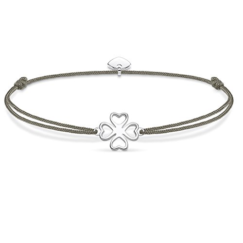 Thomas Sabo Damen Armband Grün Little Secret Kleeblatt 925 Sterling Silber LS017-173-5-L20v