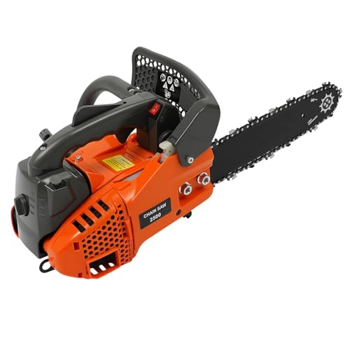 KEESUNG Benzin-Kettensäge, 25.4CC 2-Takt-Motor Gasoline Chainsaw Benzinbetriebene Schnurlos Benzinsäge Tragbar Motorsäg Motorkettensäge mit oberem Handgriff für Garten/Wa