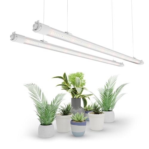 MARS HYDRO VG80 LED Pflanzenlampe, 120cm LED Grow Lampe Vollspektrum für Zimmerpflanzen, Gewaechshaus, Grow Shelves, IP65 wasserdicht Grow Light für Setzlinge Gemüse Blüte Blumen 2 Pack 80W