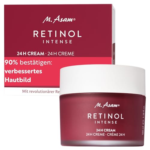 M. Asam RETINOL INTENSE 24h Cream (100ml)– pflegende Gesichtscreme für effektive Faltenglättung & gegen Anzeichen der Hautalterung, mit Hyaluron & Sheabutter, Vegane Anti-Aging Creme