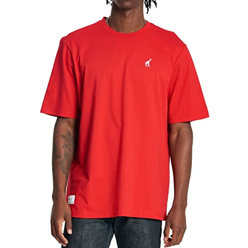 LRG Herren T-Shirt 47 Crew Red Short Sleeve, Rot/Ausflug, einfarbig (Getaway Solids), XL