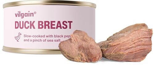 Vilgain Entenbrust (100 g) Natur – Saftige Entenbrustfilets Servierfertig In Eigenstrom, Proteinreicher Fitness Snack Ohne Konservierungsstoffe, Glutenfrei & Low Carb Aus Ethischer Haltung