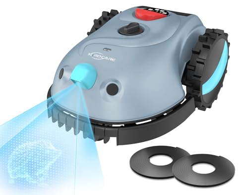 YARDCARE V100 Mähroboter ohne Begrenzungskabel, mit Vision-Navigation, Hindernisvermeidung(150 Arten), 4,0 Ah Akku Rasenmäher Roboter, Rasenroboter mit Graskamm, Ersatzklingen