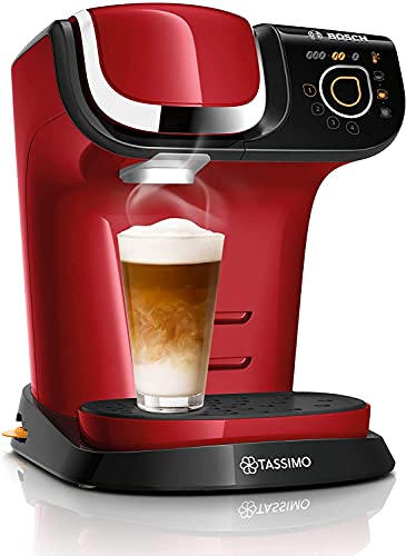 Bosch Tassimo My Way 2 Kapselmaschine TAS6503 Kaffeemaschine by, Wasserfilter, über 70 Getränke, Personalisierung, vollautomatisch, einfache Zubereitung, 1.500 Watt, 1,3 Liter, rot
