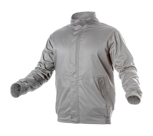 Högert Technik FABIAN Arbeitsjacke 3XL – dunkelgrau, Schutzjacke, EN ISO 13688, Polyester-Baumwolle, Atmungsaktiv, Reflektierend, Für Bauarbeiter und Techniker