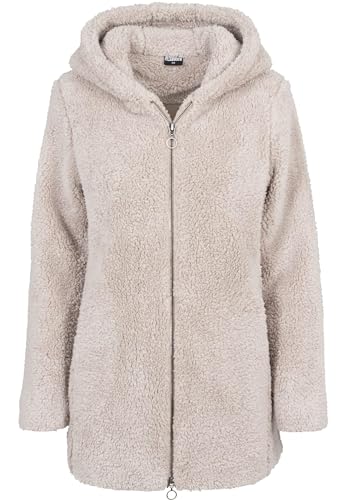 Urban Classics Damen Kapuzenpullover Ladies Sherpa Jacket Beige (Sand 208), Small