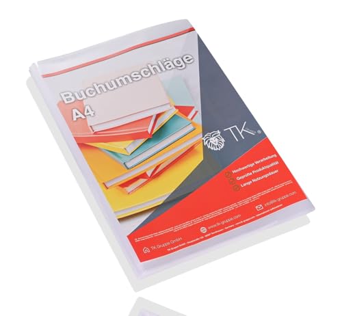 10x Buchumschlag DIN A4 - transparent klar - für Bücher, Hefte, Schulbücher & Buchhülle & Buchschoner & Hefthülle - Heftumschlag für Schule & Büro (Mengenauswahl)
