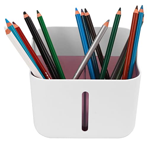HOHXFYP Schreibtisch Organizer,Gro?e Kapazit?t,Doppellagige B¨¹romaterial Schreibtisch Aufbewahrungsbox,Multifunktionales,Langlebiges Kosmetik Rack f¨¹r B¨¹robedarf,Badezimmertheke(5.5in-Rosa)