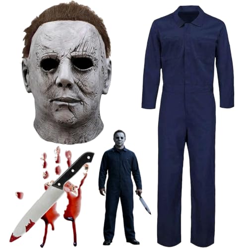 Michael Myers Kostüm Gruselige Killer Outfits Halloween Cosplay Kostüm,XXL