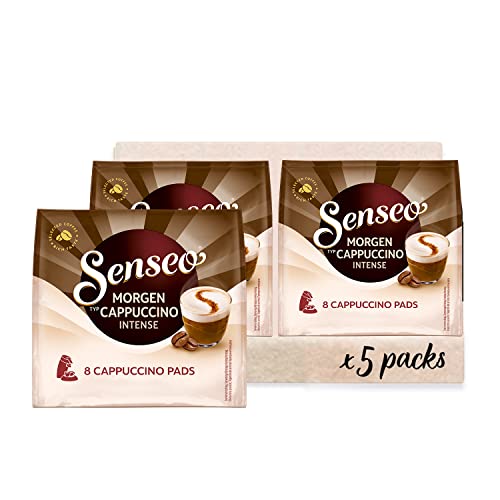 Senseo Pads Morgen Cappuccino Intense, 5 x 8 Getränke, 40 Kaffeepads