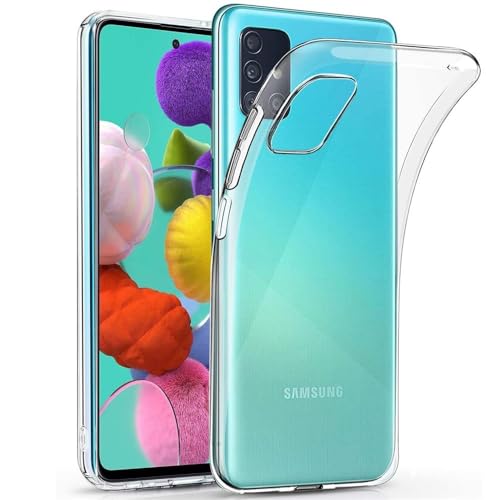 Oprimio Kristallklar Hülle für Samsung A71 [Silikon Hülle] [%100 Durchsichtig] [Deutsche Material] [Ultra Dünn] Klar Handyhülle für Samsung Galaxy A71