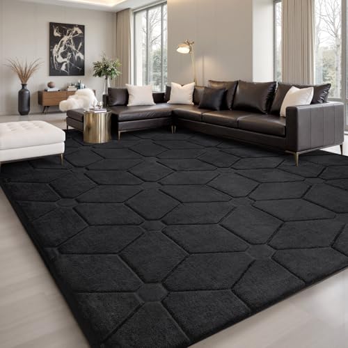 Sour Lemon Teppich Wohnzimmer 160x230cm, Teppichd Schwarz Waschbarer Teppich Kinderzimmer Flauschige Carpets Schlafzimmer Carpet Gegend Kurzflor Flauschig Rutschmatte Kinderzimmer Teppiche