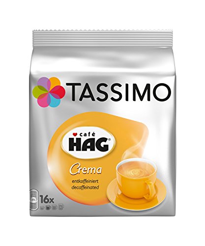 Tassimo Kapseln Café HAG, 80 Kaffeekapseln, 5er Pack, 5 x 16 Getränke