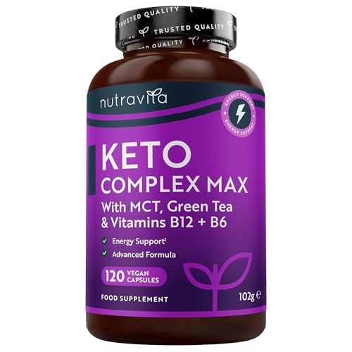 Keto Komplex Max - Geeignet zur Keto-Diät - 120 Kapseln - Mit MCT-Öl, Grünen Tee, wichtigen Vitaminen & Mineralien zur Unterstützung ihrer Keto-Diät