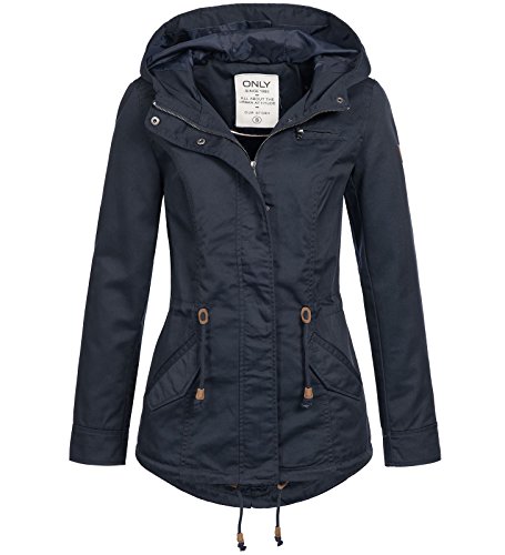 ONLY Damen Onlnew Lorca Spring Parka Jacket CC OTW Parka, per Pack Blau (Blue Graphite Blue Graphite), 38 (Herstellergröße: M)