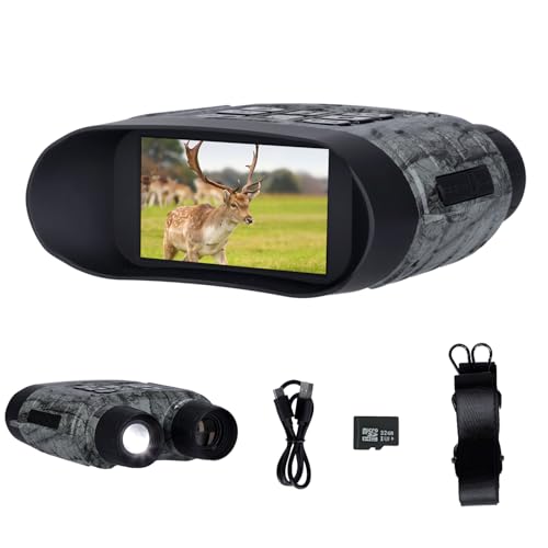 Rollei NightVision 400 4K Nachtsichtgerät, 40MP Fernglas mit Nachtsicht Militär 12X Digitalzoom 32GB SD-Karte 400M Infrarot Kamera mit Taschenlampe 5000mAh Nachtsicht Fernglas Erwachsene für Jagd