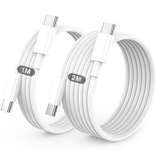 USB C auf USB C Kabel 2 Stück 1M+2M für IPhone Ladekabel für iPhone 17/Air/Pro/Pro Max,für IPhone 16/15/Plus/Pro/Pro max/für iPad Pro/Air/für MacBook Pro/Air handy TYPE C für Apple Schnellladekabel