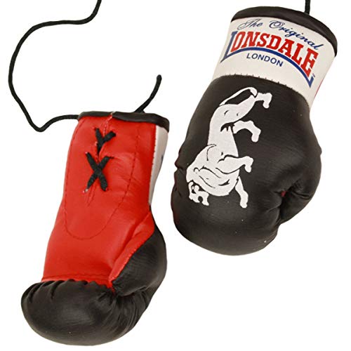 Lonsdale Erwachsene (Unisex) Mini Boxing Gloves Werbeartikel, Schwarz, S EU
