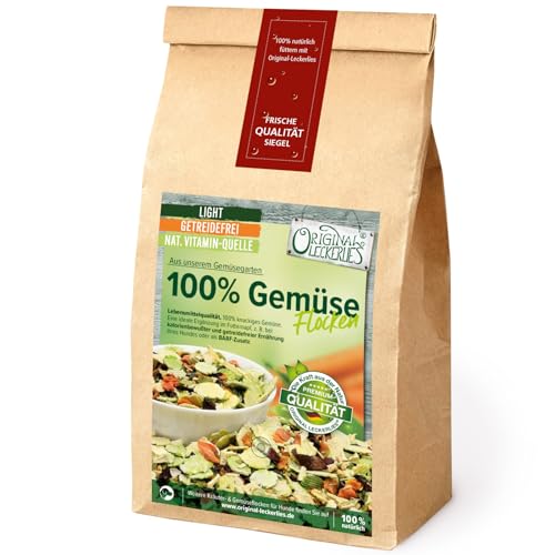 ORIGINAL LECKERLIES® 100% Gemüse-Flocken, 2 kg getreidefrei Barf für Hunde