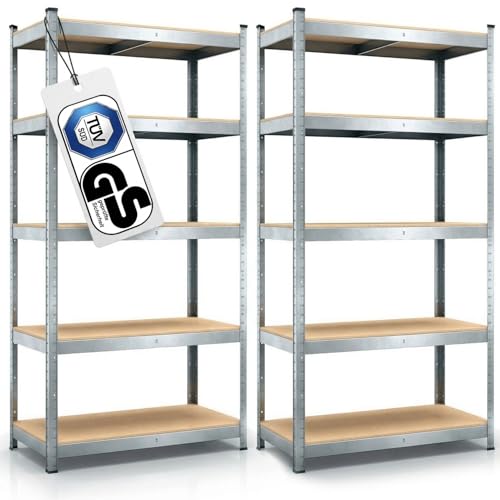 Panorama24 Belko Schwerlastregal 2er Set Lagerregal 180 x 90 x 40 cm, 2 Stück, Kellerregal, Steckregal, Werkstattregal belastbar bis 875kg