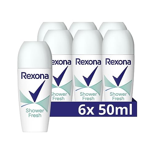 Rexona Deo Roll-On Shower Fresh Anti Transpirant mit 48 Stunden Schutz gegen Körpergeruch und Achselnässe 6x 50 ml