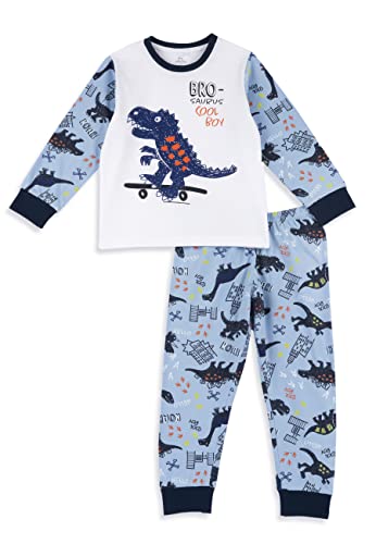 Chicco, Pyjama mit Drachenmotiv, Pyjama Set aus Baumwolle, Kinderkleidung für Jungen, Designed in Italy