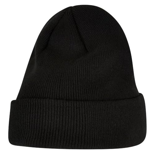 Build Your Brand Heavy Knit Beanie, Black, one Size