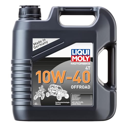LIQUI MOLY Motorbike 4T 10W-40 Offroad | 4 L | Motorrad 4-Takt-Öl | Art.-Nr.: 3056, Schwarz