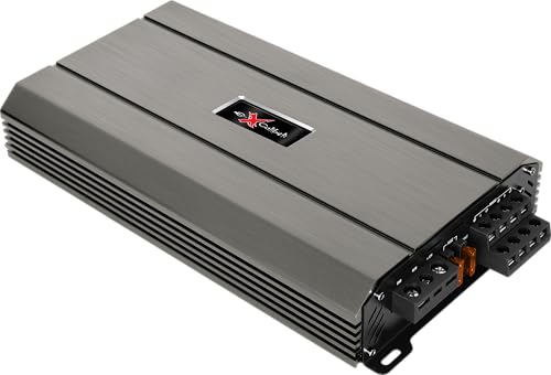 Excalibur X4100.4 Auto Verstärker HiFi Stereo 4 Kanal 2400 Watt Max - Kfz Mini Verstärker Mit 4 x 600 Watt Endstufe Auto, Bass-Boost 12 dB, Variable Frequenzweiche, Remote Anschluss, Subwoofer Bridge