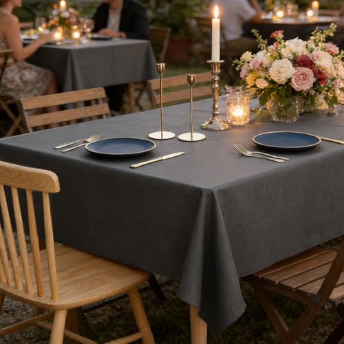 Rechteckige fleckabweisende und waschfreie Tischdecke, nordischer INS-Stil, PVC-Material, wasserdichte Tischdecke, für den Außenbereich geeignet, dauerhaft und Kratzfest für Wohnzimmer, Es
