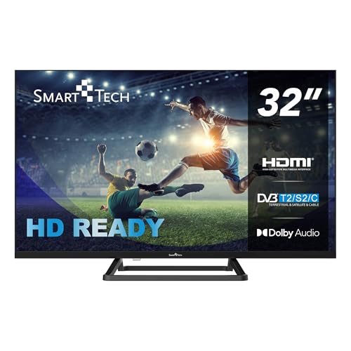 Smart Tech 32HN01V3 32 Zoll Fernseher - LED TV mit HD Auflösung, Dolby Audio und integriertem Triple-Tuner DVB-C/-T2/-S2 (2026)