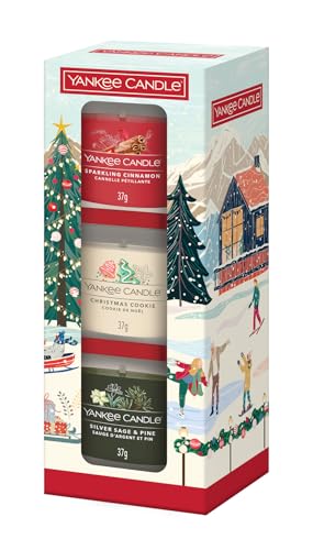 Yankee Candle Geschenkset Weihnachten 2025 - Inhalt: 3 Mini Votiv Kerzen