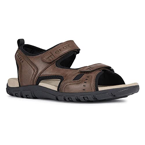 Geox Herren Uomo Sandal Strada A Sandalen 45 EU Braun Coffee C6009