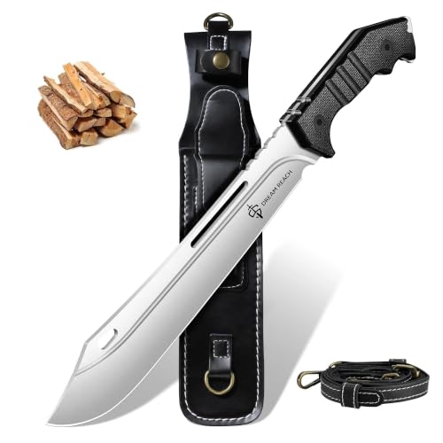 Dream Reach Großes Outdoor Messer - Machete mit Rückentrag Scheide