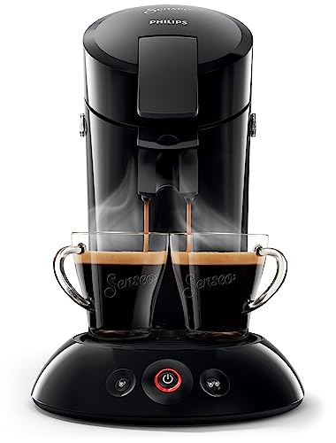 Philips Senseo Original Kaffeepadmaschine mit Crema Plus, 1450 W, 0.7 Liter, 21.3 x 31.5 x 33 cm, Schwarz (HD6553/67)