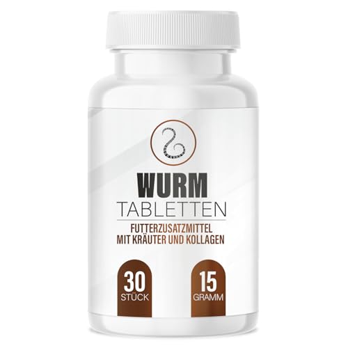 Saint Nutrition® Wurm Tabletten – Wurmkur sekundierend für Katze und Hund - Futterzusatzmittel für Tiere - Ohne künstliche Zusätze – Einfach anzuwenden für Katzen und Hunde – 30 Stück