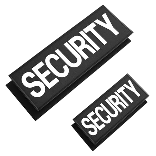 2PCS Reflektierende Security Klett Aufnäher Set Hoch Reflektierendes Klettsticker Duo für security ausrüstung security jacke security weste security vest polizei weste Security Patch Klett DIY-Zubehör