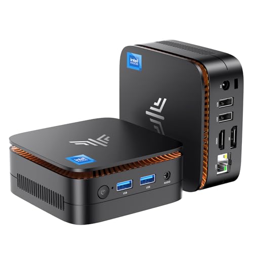 NiPoGi Essenx E1 Mini PC W11 PRO Ιntel Alder Lake N95(Max 3,4 GHz) 16GB DDR4 512GB SSD,Desktop PC mit Dual Bande WiFi/Bluetooth/Dual Display 4K@60Hz HDMI 2.0+DP 1.4/Gigabit Ethernet für Büro