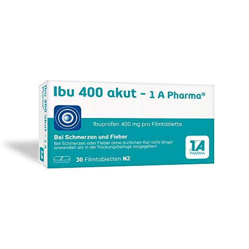 Ibu 400 akut - 1 A Pharma® | 30 Filmtabletten | Bei Schmerzen und Fieber